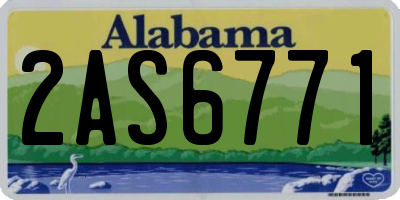 AL license plate 2AS6771
