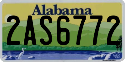 AL license plate 2AS6772