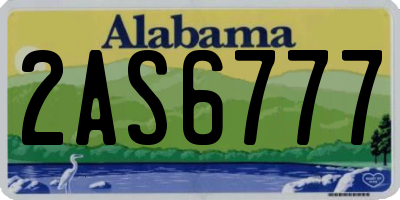 AL license plate 2AS6777