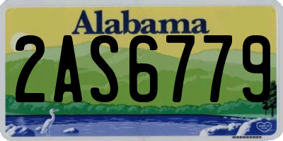 AL license plate 2AS6779
