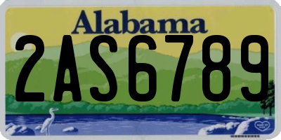 AL license plate 2AS6789