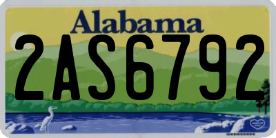 AL license plate 2AS6792