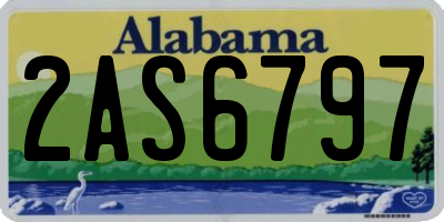 AL license plate 2AS6797