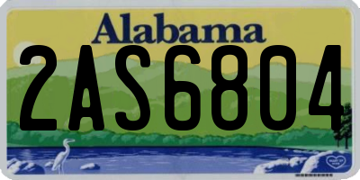 AL license plate 2AS6804