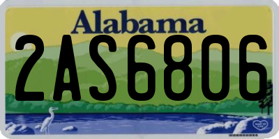 AL license plate 2AS6806