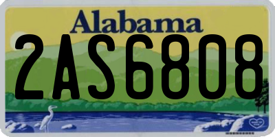 AL license plate 2AS6808