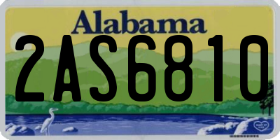 AL license plate 2AS6810