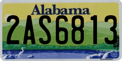 AL license plate 2AS6813