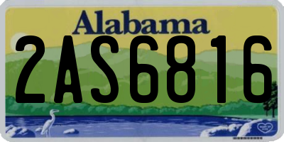 AL license plate 2AS6816