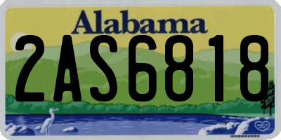 AL license plate 2AS6818