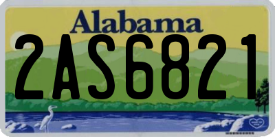 AL license plate 2AS6821