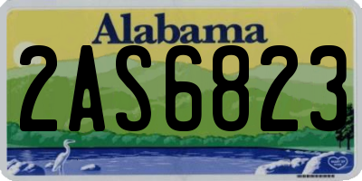 AL license plate 2AS6823