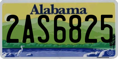 AL license plate 2AS6825