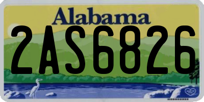 AL license plate 2AS6826