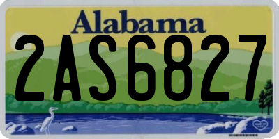 AL license plate 2AS6827