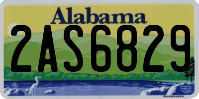 AL license plate 2AS6829