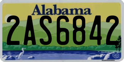 AL license plate 2AS6842