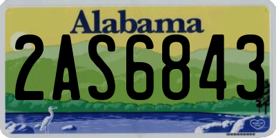 AL license plate 2AS6843