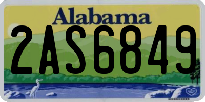 AL license plate 2AS6849