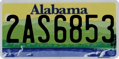 AL license plate 2AS6853