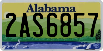 AL license plate 2AS6857