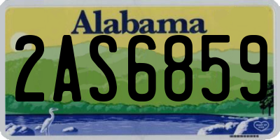 AL license plate 2AS6859