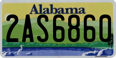AL license plate 2AS6860