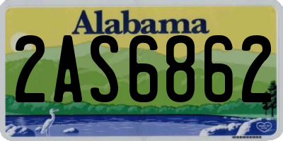 AL license plate 2AS6862