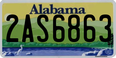 AL license plate 2AS6863