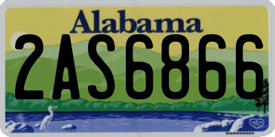AL license plate 2AS6866