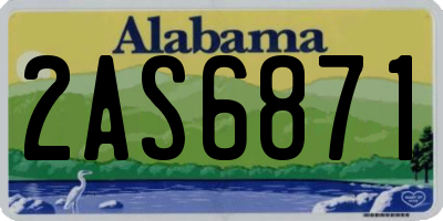 AL license plate 2AS6871