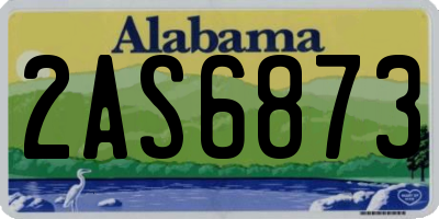AL license plate 2AS6873