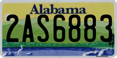 AL license plate 2AS6883