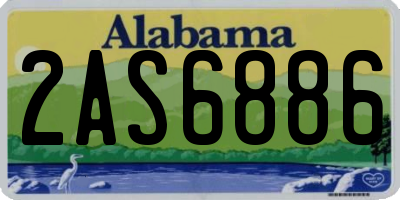 AL license plate 2AS6886