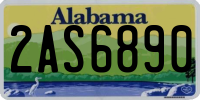 AL license plate 2AS6890