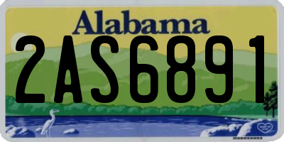 AL license plate 2AS6891