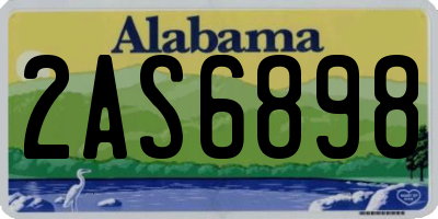 AL license plate 2AS6898