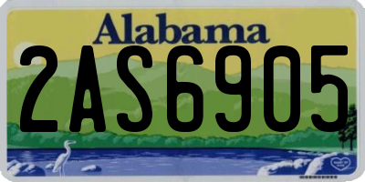 AL license plate 2AS6905