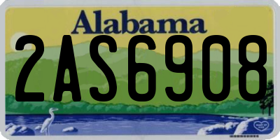AL license plate 2AS6908
