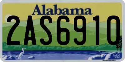 AL license plate 2AS6910