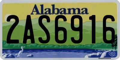 AL license plate 2AS6916