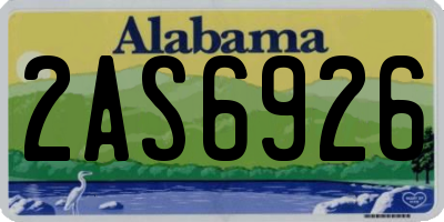 AL license plate 2AS6926