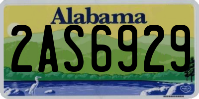 AL license plate 2AS6929
