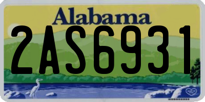 AL license plate 2AS6931