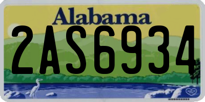 AL license plate 2AS6934