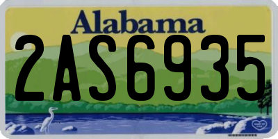 AL license plate 2AS6935