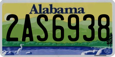 AL license plate 2AS6938