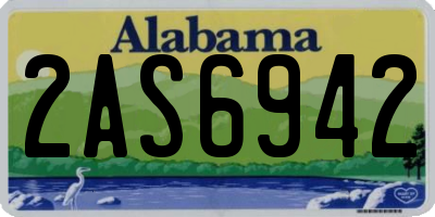 AL license plate 2AS6942