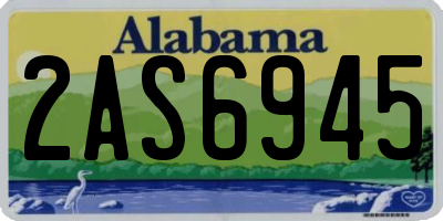 AL license plate 2AS6945