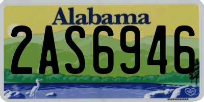 AL license plate 2AS6946
